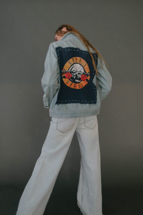 Guns N Roses Hand Stitched Denim Jacket People of Leisure 