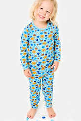 Long Sleeve Pajama Set | Hanukkah Dreidels Pajama Sets Clover Baby & Kids 