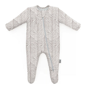 Herringbone Footed Jammies by Milk Snob Onesies Milk Snob 