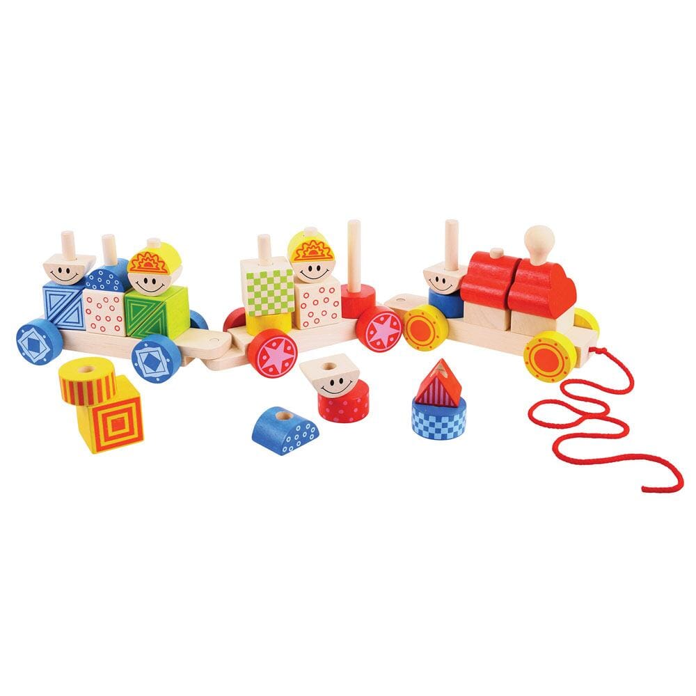 Build Up Train Push & Pull Bigjigs Toys US 