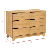 Hudson 6-Drawer Assembled Double Dresser | Honey