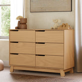 Hudson 6-Drawer Assembled Double Dresser | Honey