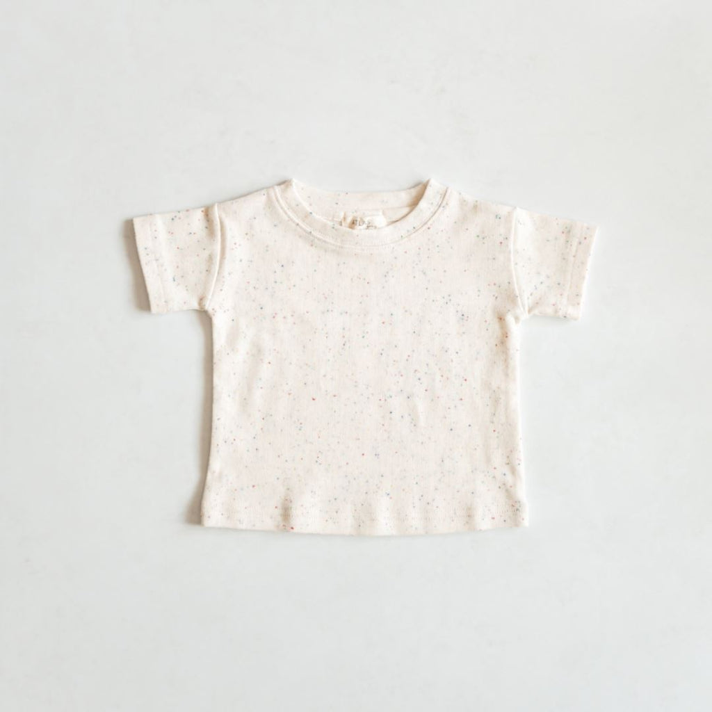 Oversized Oatmeal Sprinkle Cotton T-Shirt New shopatlasgrey 