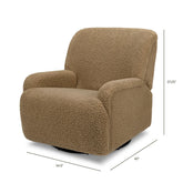 Winslow Extra Wide Recliner and Swivel Glider | Cortado Shearling Rocking Chairs NAMESAKE 