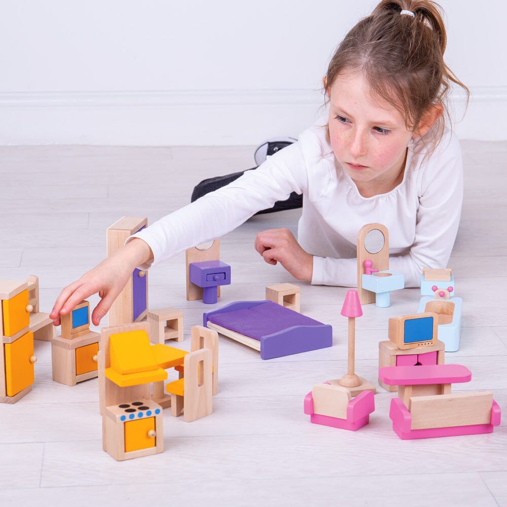 Heritage Playset Doll Furniture Set Bigjigs Toys US 