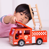 City Fire Engine Cars & Trains Bigjigs Toys US 