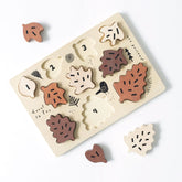 Wooden Tray Puzzle | Count to 10 Leaves Games & Puzzles Wee Gallery 