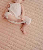 Quilted Cotton Reversible Playmats | Stripes - Sandstone Toddlekind 