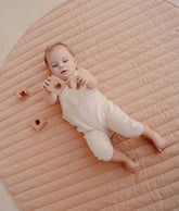 Quilted Cotton Reversible Playmats | Stripes - Sandstone Toddlekind 