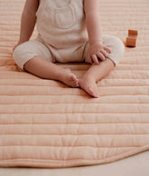 Quilted Cotton Reversible Playmats | Stripes - Sandstone Toddlekind 