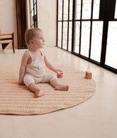 Quilted Cotton Reversible Playmats | Stripes - Sandstone Toddlekind 