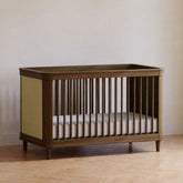 Marin with Cane 3-in-1 Convertible Crib | Natural Walnut with Blonde Cane