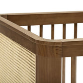 Marin with Cane 3-in-1 Convertible Crib | Natural Walnut with Blonde Cane