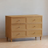 Marin with Cane 6 Drawer Dresser | Honey