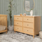 Marin with Cane 6 Drawer Dresser | Honey