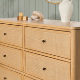 Marin with Cane 6 Drawer Dresser | Honey