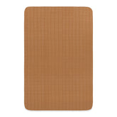 Mini Crib Sheet in GOTS Certified Organic Muslin Cotton | Burnt Sienna