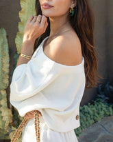 Monet Bouclé White Tops & Tees Jurate Los Angeles 