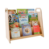 Montessori Wooden Bookshelf – Beige Shelves Goodevas 