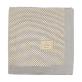 Two-Tone Knit Blanket Blanket montresorbebe Pearl Blue One Size 