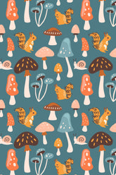 Soft & Stretchy Zipper Footie - Mushroom Forest by Clover Baby & Kids Clover Baby & Kids 