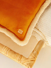 Soft Velvet "Mustard" Pillow with Fringe Cushion moimili.us 