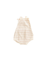 Organic Cotton Stripe Knit Bubble Romper Jumpsuits & Rompers Dear Hayden Mushroom Gray Stripes 0-3m 