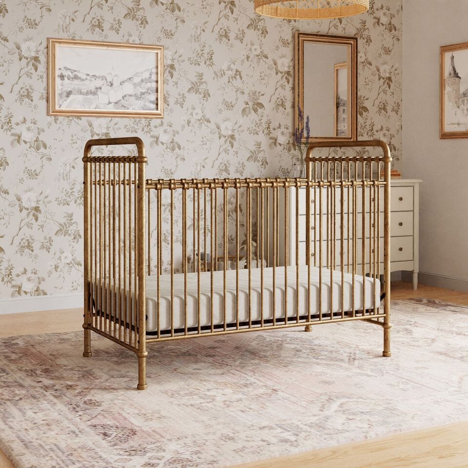 Abigail 3-in-1 Convertible Crib - Vintage Gold Cribs & Toddler Beds NAMESAKE 