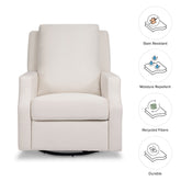 Crewe Recliner & Swivel Glider | Cream Eco-Weave Rocking Chairs Babyletto 