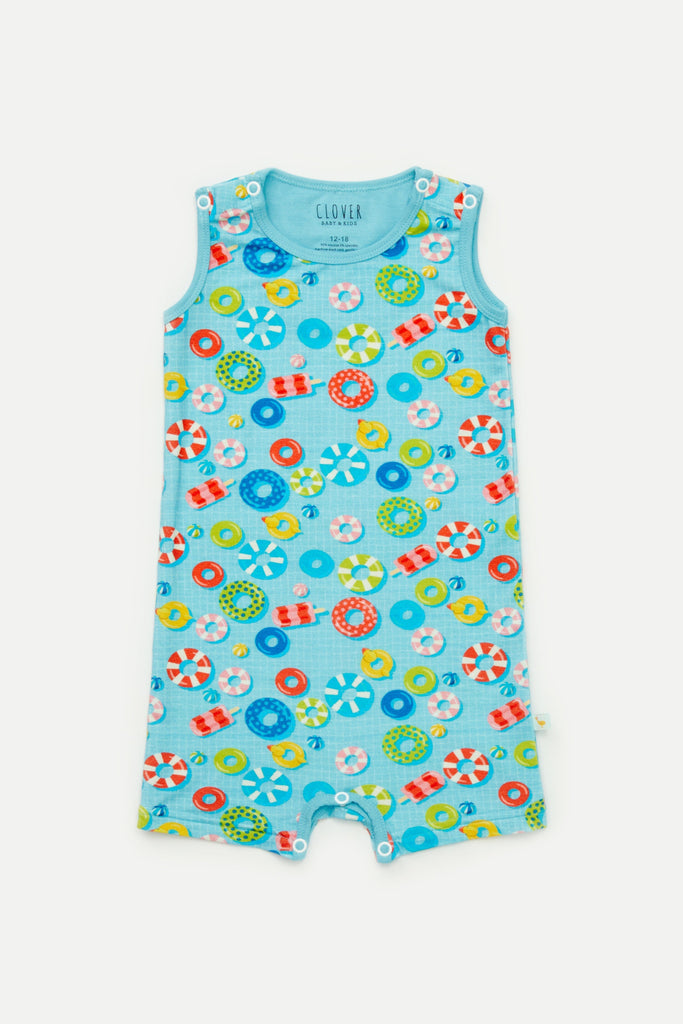 Tank Top Shorts Romper - Pool Floats by Clover Baby & Kids Clover Baby & Kids 