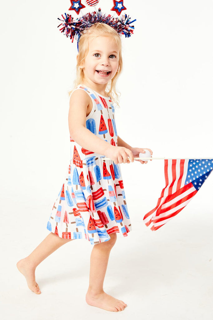 Stretchy Sleeveless Twirl Dress - Popsicles by Clover Baby & Kids Clover Baby & Kids 