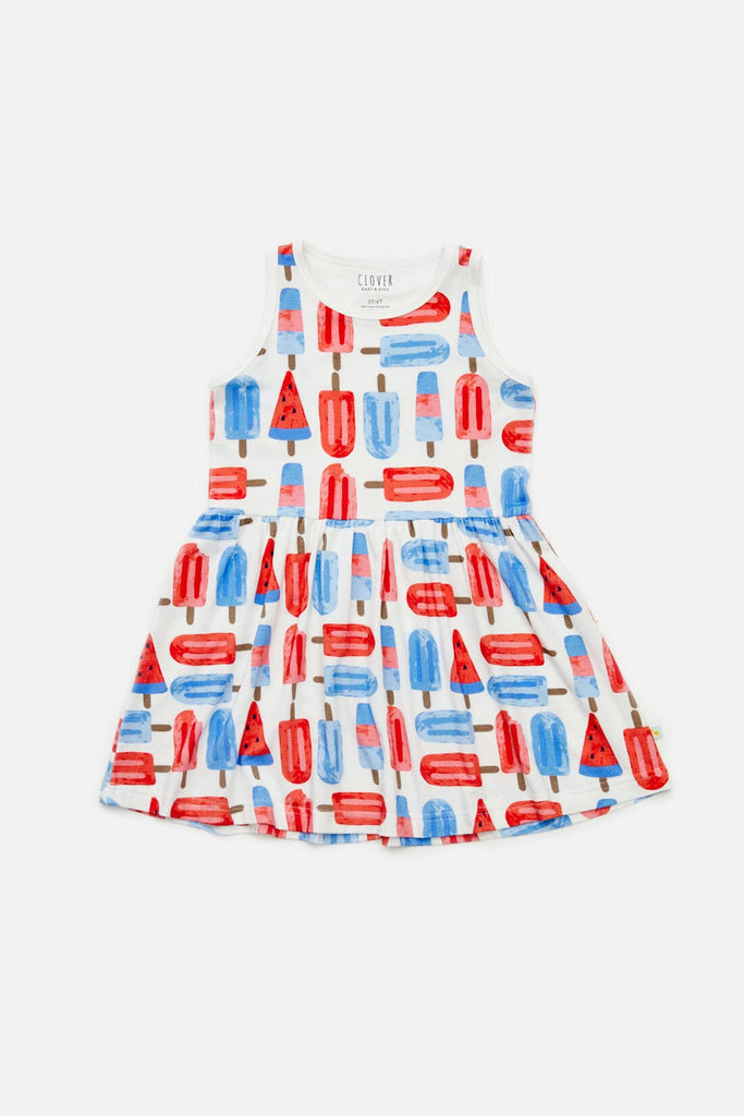 Stretchy Sleeveless Twirl Dress - Popsicles by Clover Baby & Kids Clover Baby & Kids 