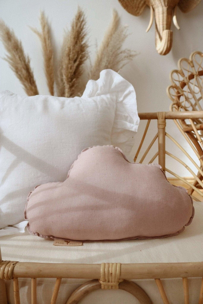 Linen “Powder Pink” Cloud Pillow Cushion moimili.us 