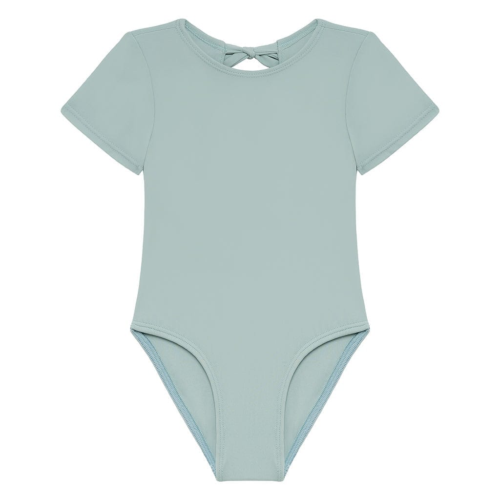 Powder Blue Mini Short Sleeve One-Piece Mini Swimwear Montce 