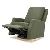 Crewe Recliner and Swivel Glider | Olive Boucle w/Light Wood Base Rocking Chairs NAMESAKE 