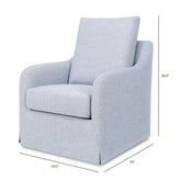 Reese Slipcover Swivel Glider | Chambray Eco-Linen