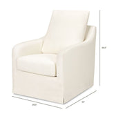 Reese Slipcover Swivel Glider | Ivory Eco-Linen