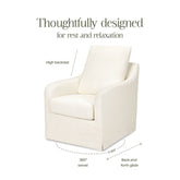 Reese Slipcover Swivel Glider | Ivory Eco-Linen