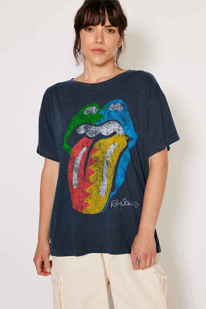 Rolling Stones Sacramento Vintage Tee Graphic T's People of Leisure Navy XS 