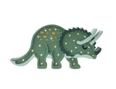 Little Lights Triceratops Dinosaur Lamp Night Lights Little Lights Military Green 