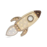 Little Lights Rocket Ship Lamp Night Lights Little Lights Cappuccino Wood 