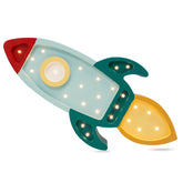 Little Lights Rocket Ship Lamp Night Lights Little Lights Teal 