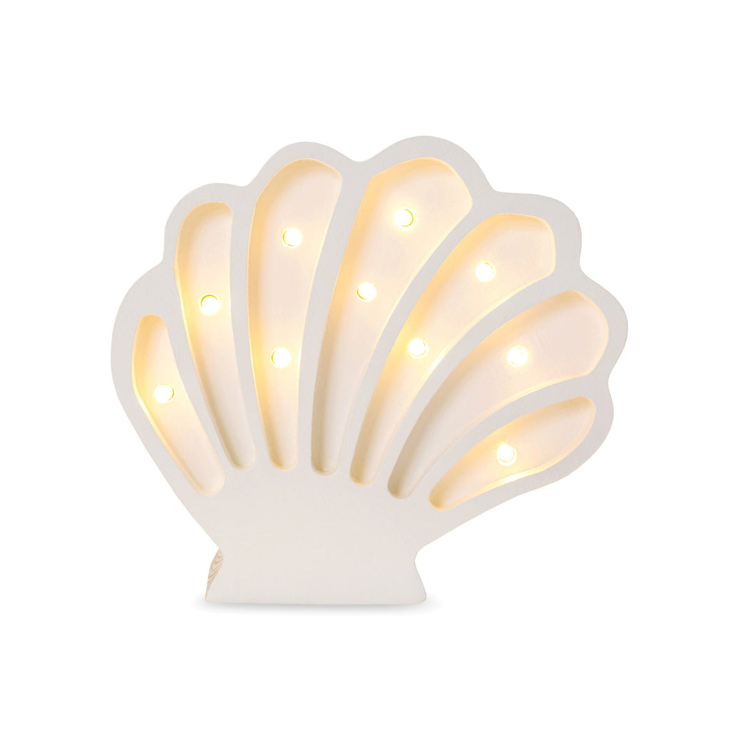 Little Lights Mini Seashell Lamp Night Lights Little Lights White Pearl 