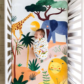 In The Savanna 70x140cm Cot Sheet Crib sheets Rookie Humans 