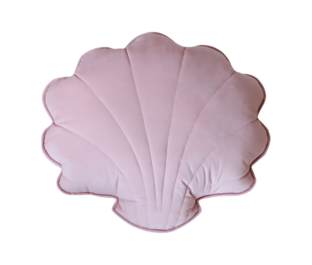 Large Velvet “Soft Pink” Shell Pillow Cushion moimili.us 