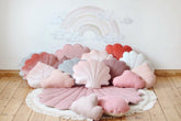 Large Velvet “Soft Pink” Shell Pillow Cushion moimili.us 