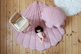 Large Velvet “Soft Pink” Shell Pillow Cushion moimili.us 