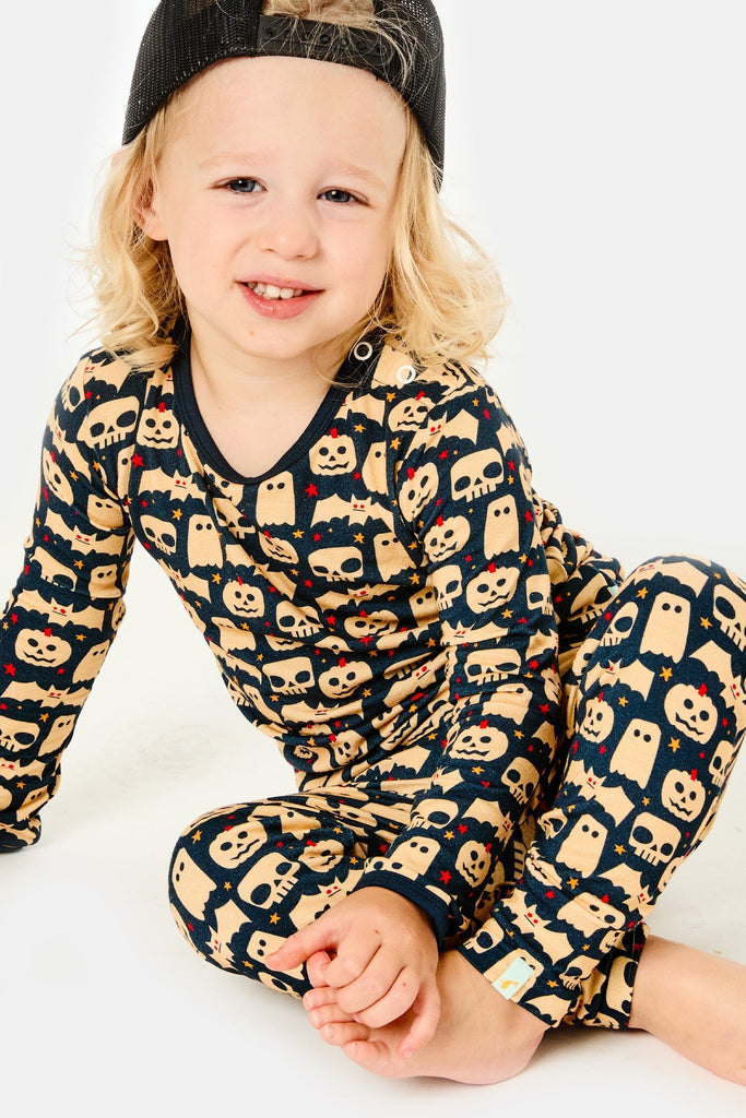 Long Sleeve Pajama Set - Halloween Skeletons by Clover Baby & Kids Clover Baby & Kids 