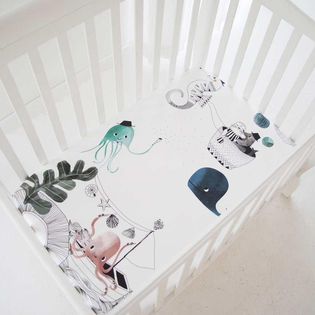 Underwater Love Mini Crib Sheet Crib sheets Rookie Humans 