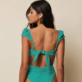 Teal Cabana Bikini Top Bikini Top Montce 